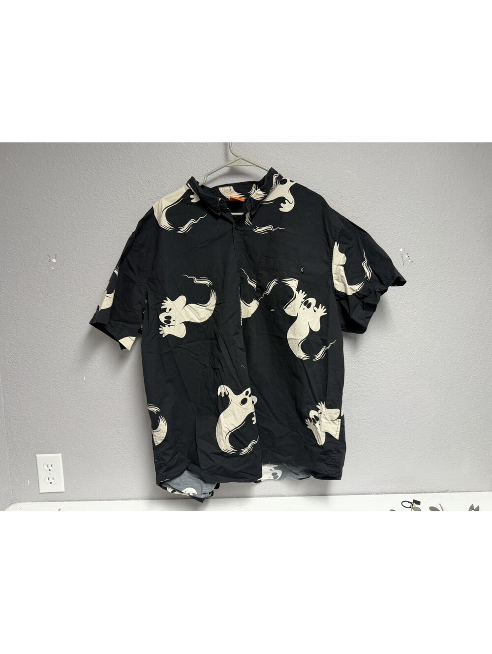 BEISTLE® AFRAID OF THE DARK Ghost BUTTON-UP SHIRT sold out rare creepy 4XL